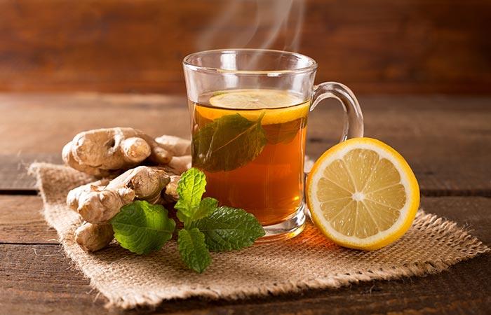 Lemon and ginger tea