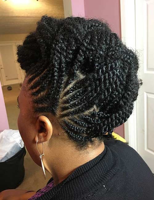 Marley twists mohawk hairstyle