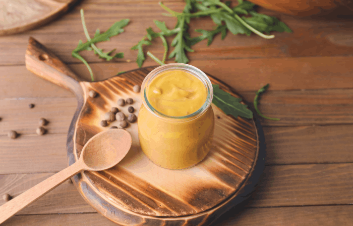 Mustard sauce for garlic and onion breath