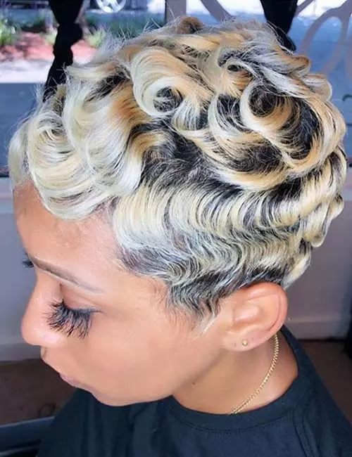 Shadow root finger waves style