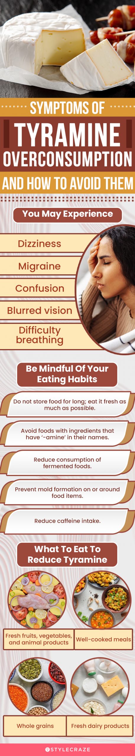 symptoms of tyramine overconsumption and how to avoid them (infographic)