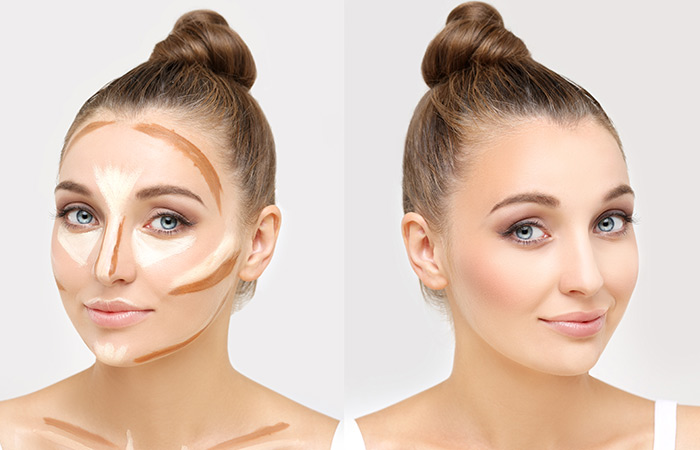 Use Light And Dark-Toned Foundation To Contour Your Cheeks