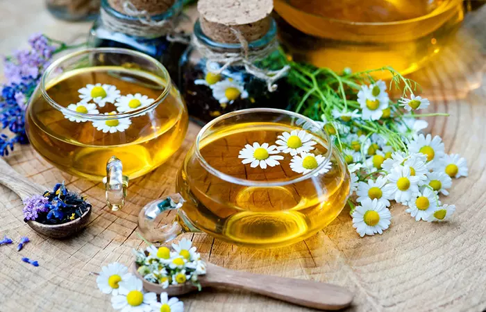 DIY chamomile and lavender sheet mask for calming your skin