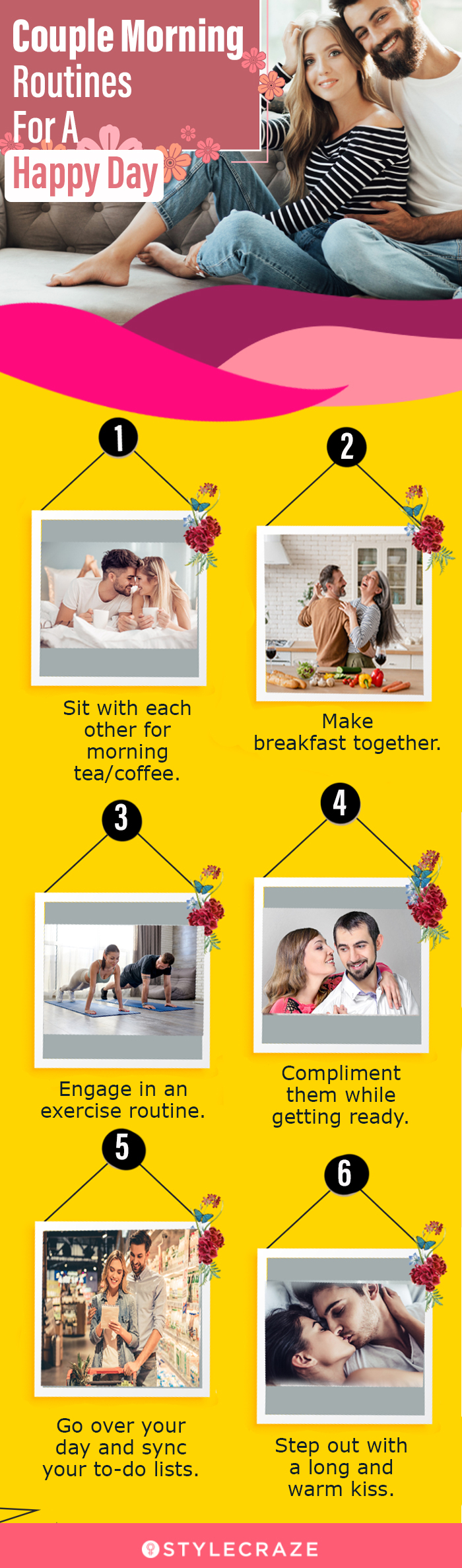 couple morning routines for a happy day [infographic]