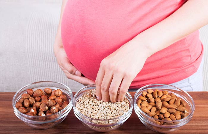 Nuts and seeds intake in Pregnancy in Hindi