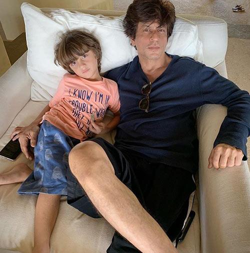 Shahrukh Khan and AbRam Khan