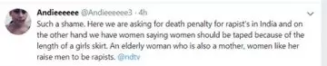 Such a shame. Here we are asking for death penalty for rapist s in India and on the other hand we have women saying women should be taped because of the 