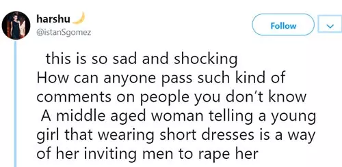 this is so sad and shocking How can anyone pass such kind of comments 