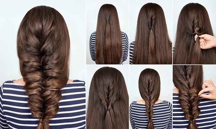 Tutorial on how to style your hair in one French braid