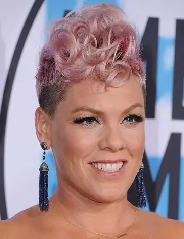 Celebs with curly mohawk short hairstyles