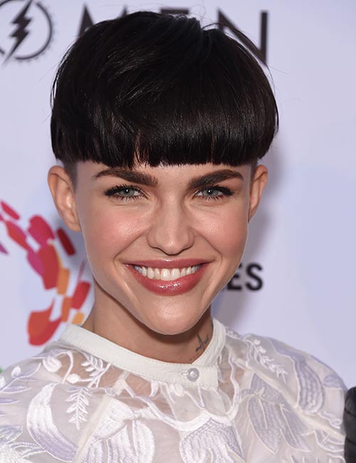 Celebrity short hairstyles with modern bowl cut