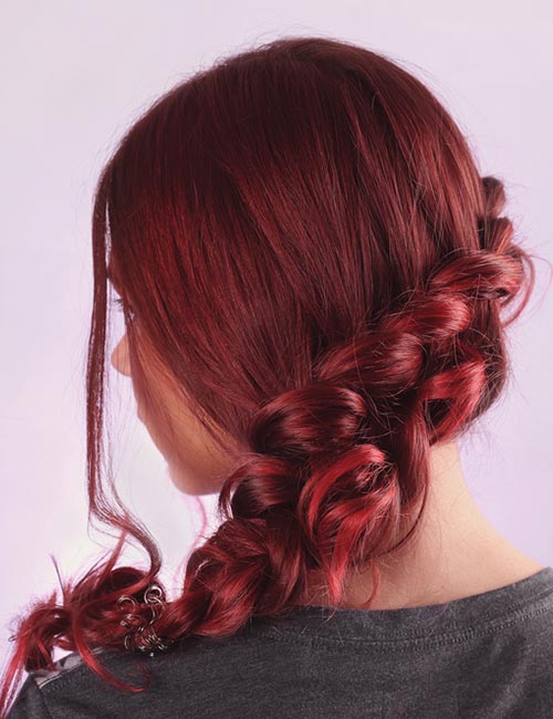 Bright Red Tips With Maroon