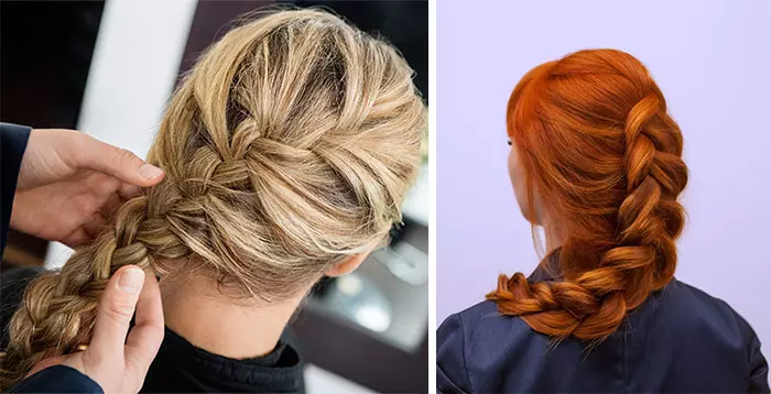Difference between French braid and Dutch braid