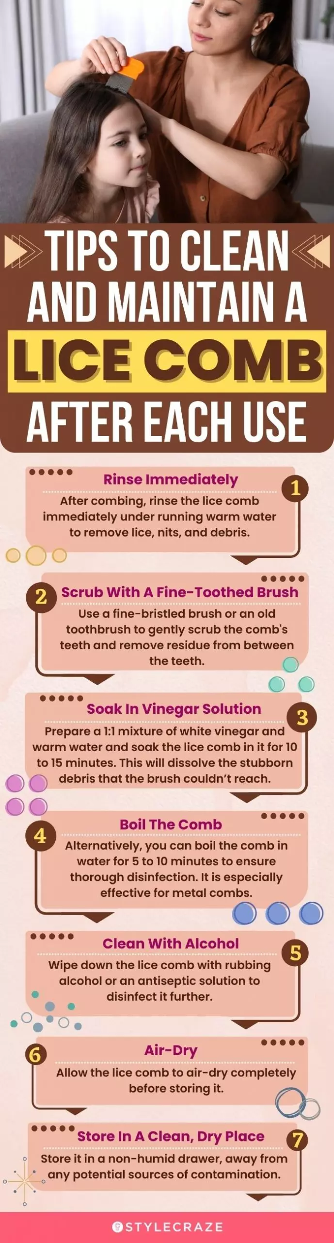 Tips To Clean And Maintain A Lice Comb After Each Use (infographic)