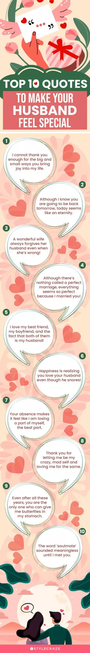 top 10 quotes to make your husband feel special (infographic)