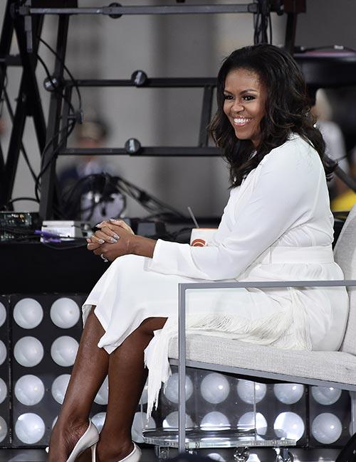 13. Michelle Obama In An All-White Dress