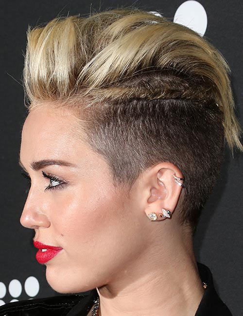 Side braids with shaved sides
