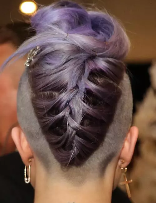 Loose braid with shaved sides