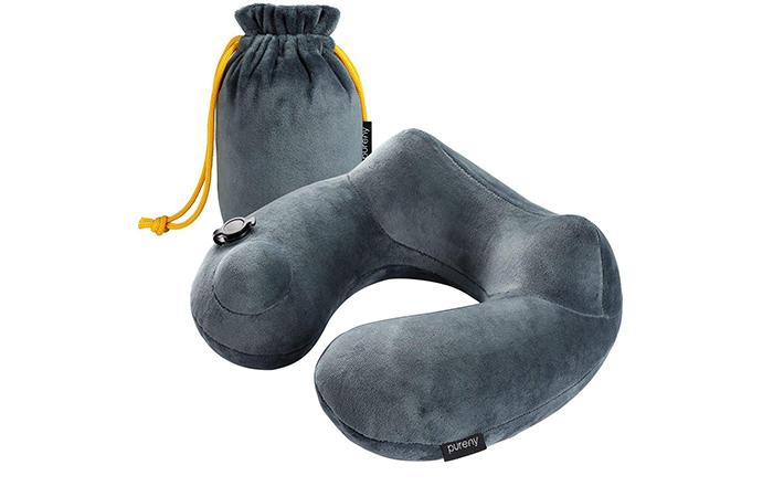 4. Purefly Inflatable Travel Pillow