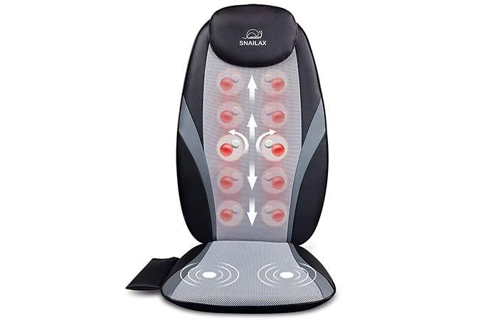 4. Snaillax Shiatsu Massage Cushion With Heat Therapy