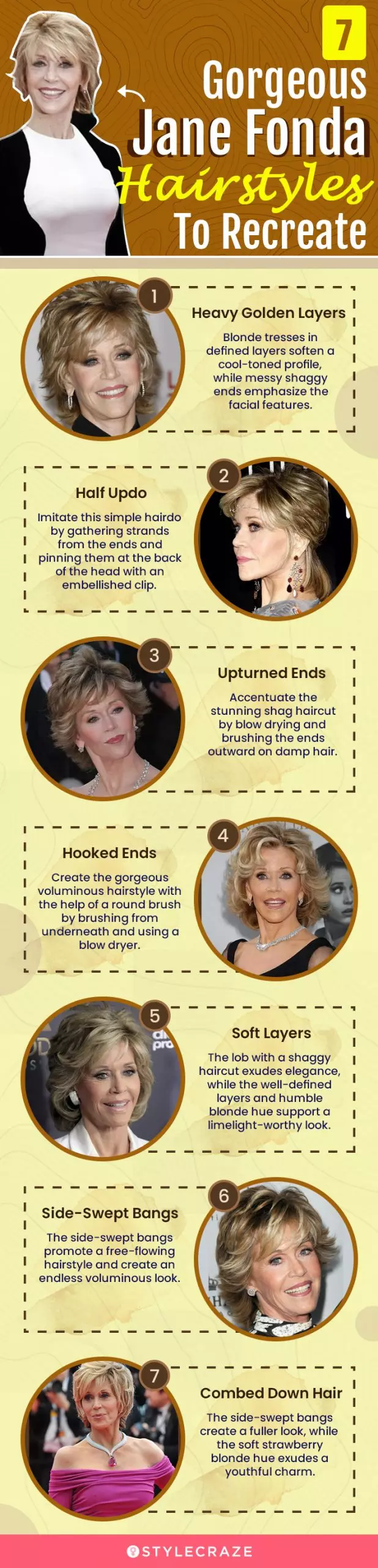 7 gorgeous jane fonda hairstyles to recreate (infographic)