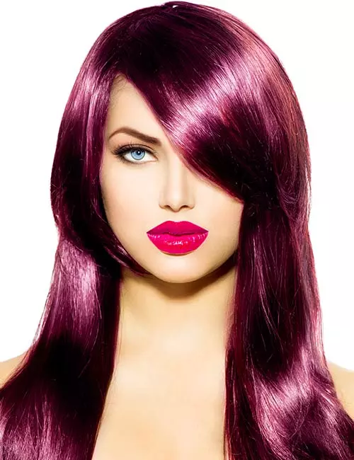 Burgundy purple hair