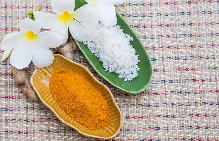 Epsom salt turmeric and milk face scrub for acne