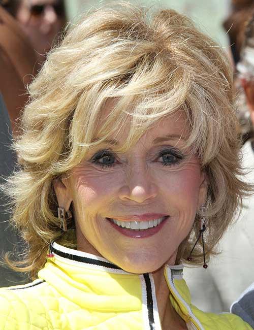 Acconciatura a strati soffici Jane Fonda