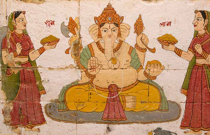 Paintings of Deities On Compound Walls To Prevent Urination