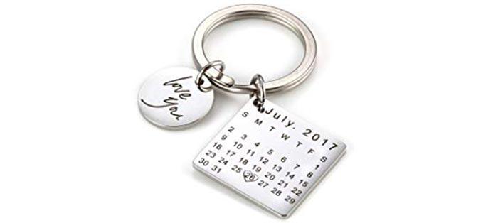 Personalized Calendar Keyring