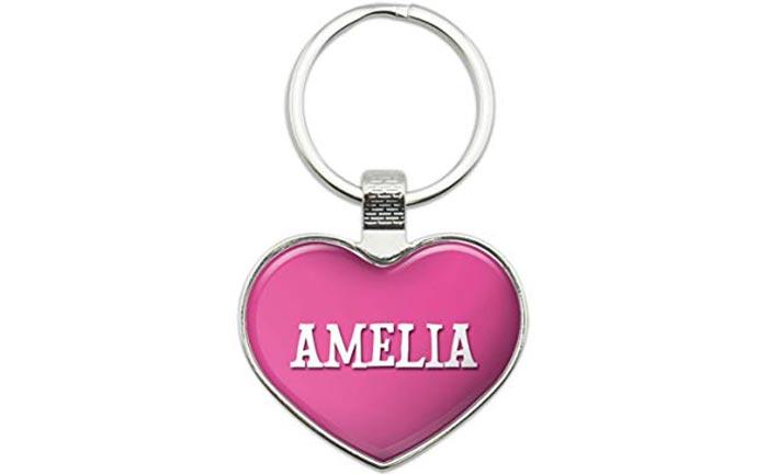 Personalized Heart Keyring