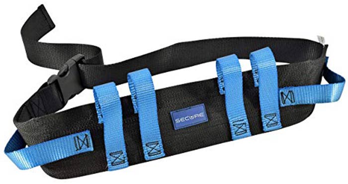 Secure Transfer And Walking Gait Belt With 6 Caregiver Hand Grips