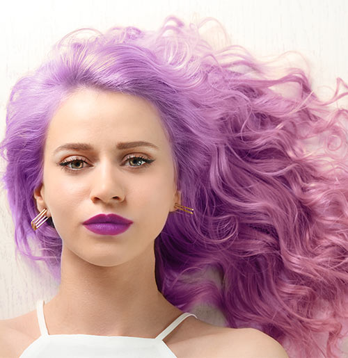 Shocking lilac ombre hair