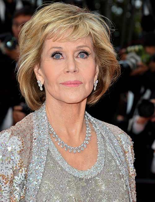 Jane fonda slicked down shairstyle