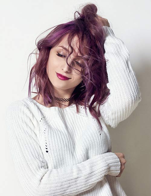 Wild purple hair