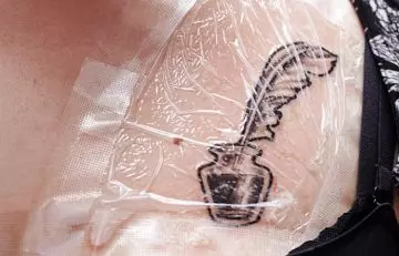 Take care of a new tattoo by cleaning and moisturizing it