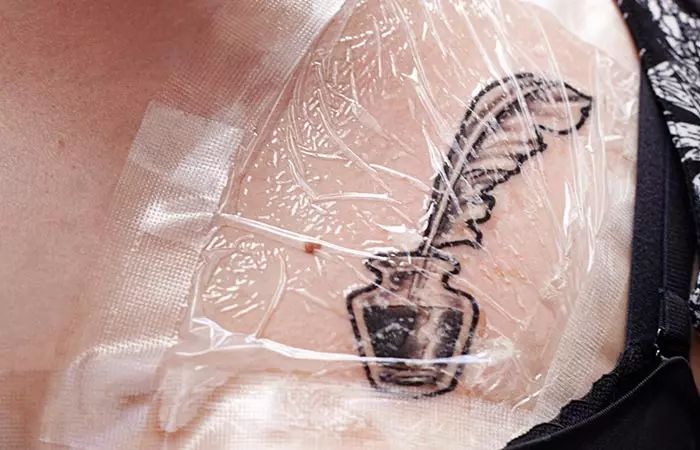 Take care of a new tattoo by cleaning and moisturizing it