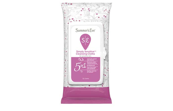 1. Summer’s Eve Simply Sensitive Cleansing Cloths