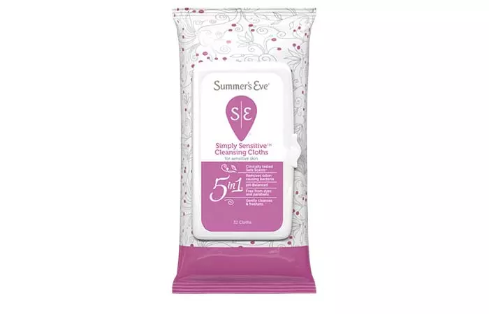 1. Summer’s Eve Simply Sensitive Cleansing Cloths
