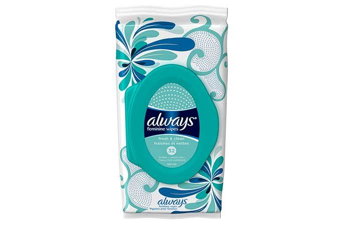 10. Always Fresh And Clean Feminine Wipes