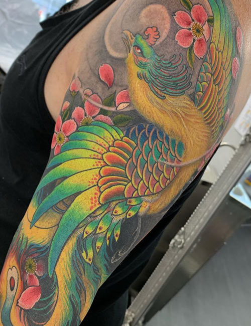 Japanese Phoenix tattoo design