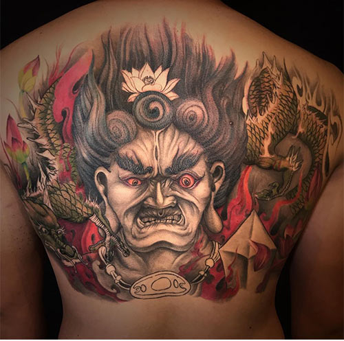 Japanese ogre tattoo design