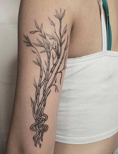 50 Bamboo Tattoo Designs For Men - Lush Greenery Ink Ideas