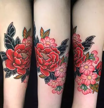 Japanese floral tattoo design