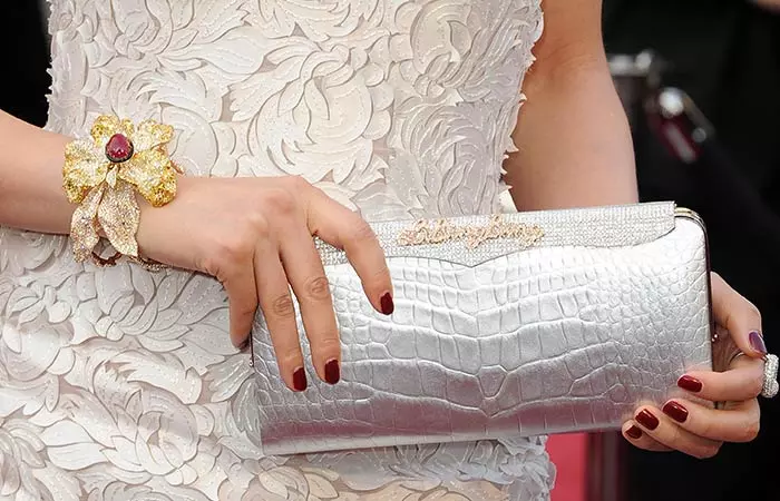 Lana Marks Cleopatra clutch is an expensive luxurious designer handbag