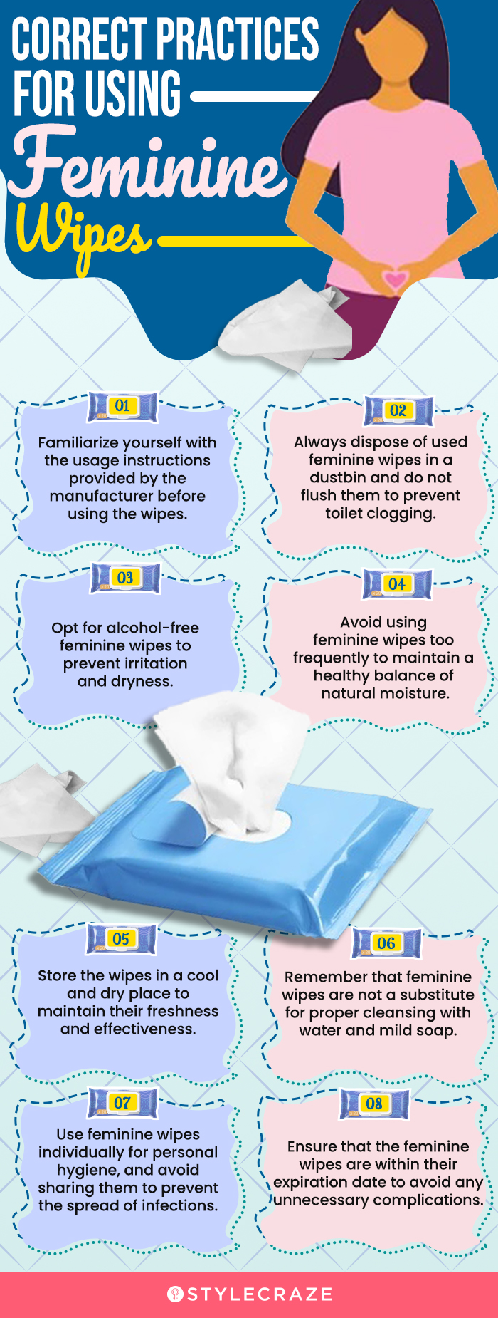 Correct Practices For Using Feminine Wipes(infographic)