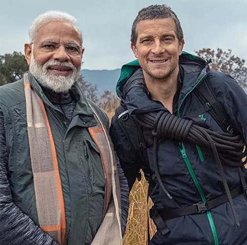 During their travel, Grylls asks Modi what will help India become clean