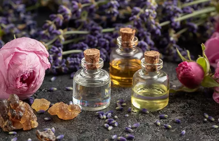 Lavender and frankincense essential oils as natural ways to get rid of pockmarks