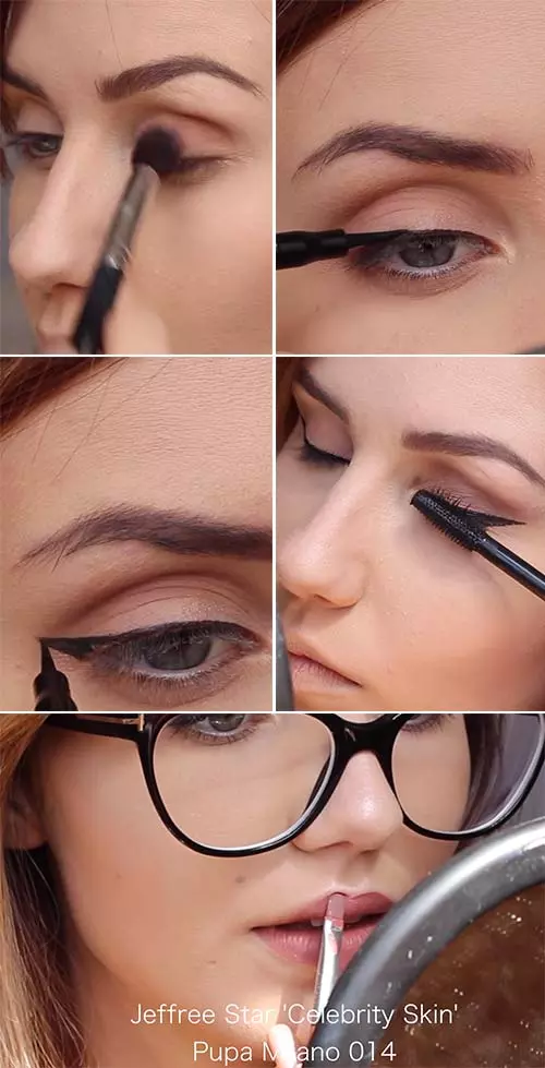 how to wear makeup with glasses