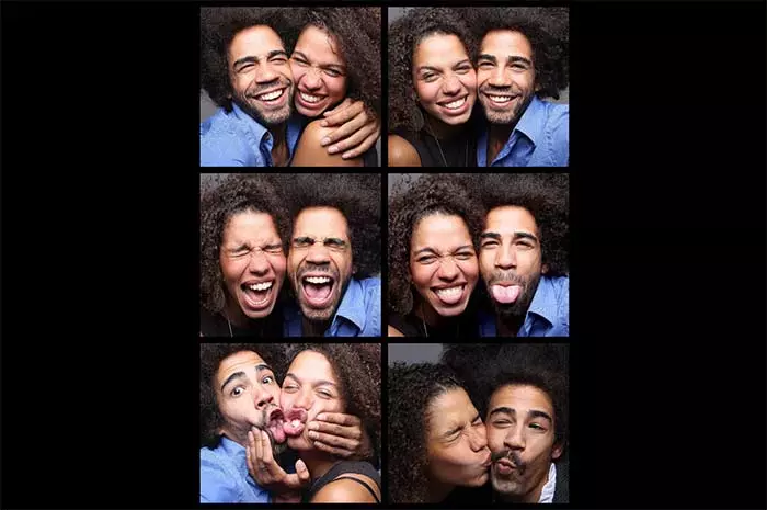 Photo-booth session during a late-night date
